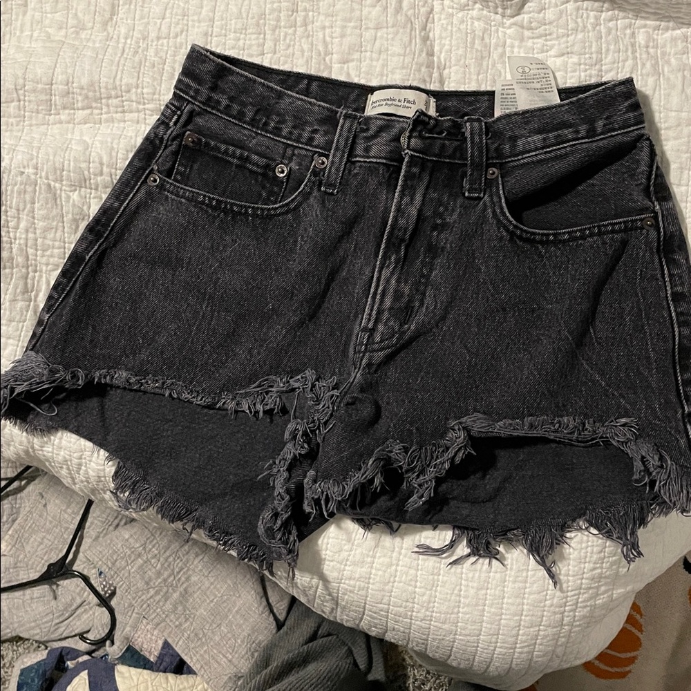 Abercrombie & Fitch Black Jean Shorts